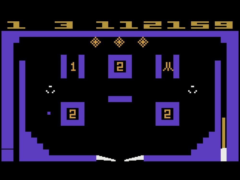 Gameplay of Video Pinball for Atari 2600